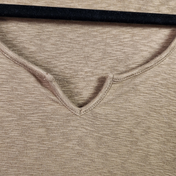 Madewell Long Sleeve Cropped Henley Shirt Brown Womens Size XS Casual Minimalist - Picture 7 of 7